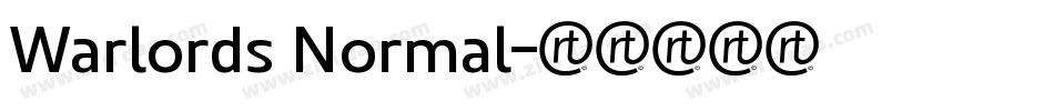Warlords Normal字体转换
